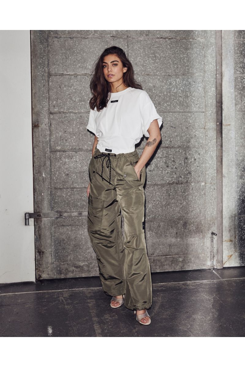 Haute L'Amitié Romie Pleat Tee Wit