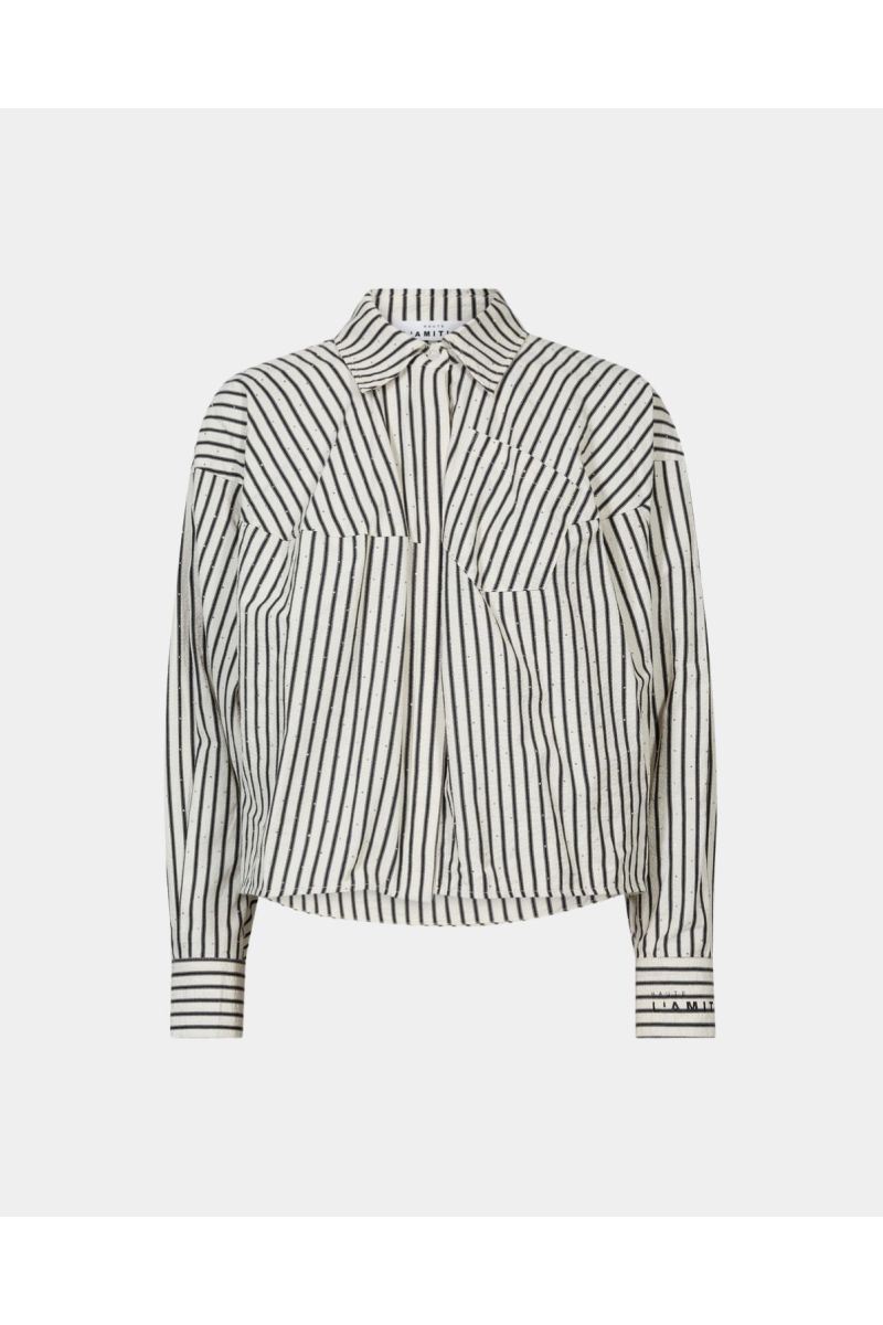 Haute L'Amitié Sophie Mono Stripe Stone Shirt