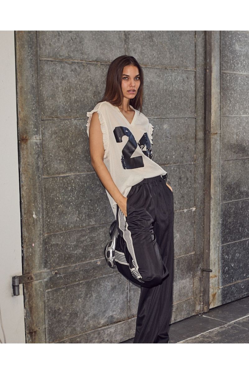 Haute L’Amitié Drift Frill V-24 Top Pearl