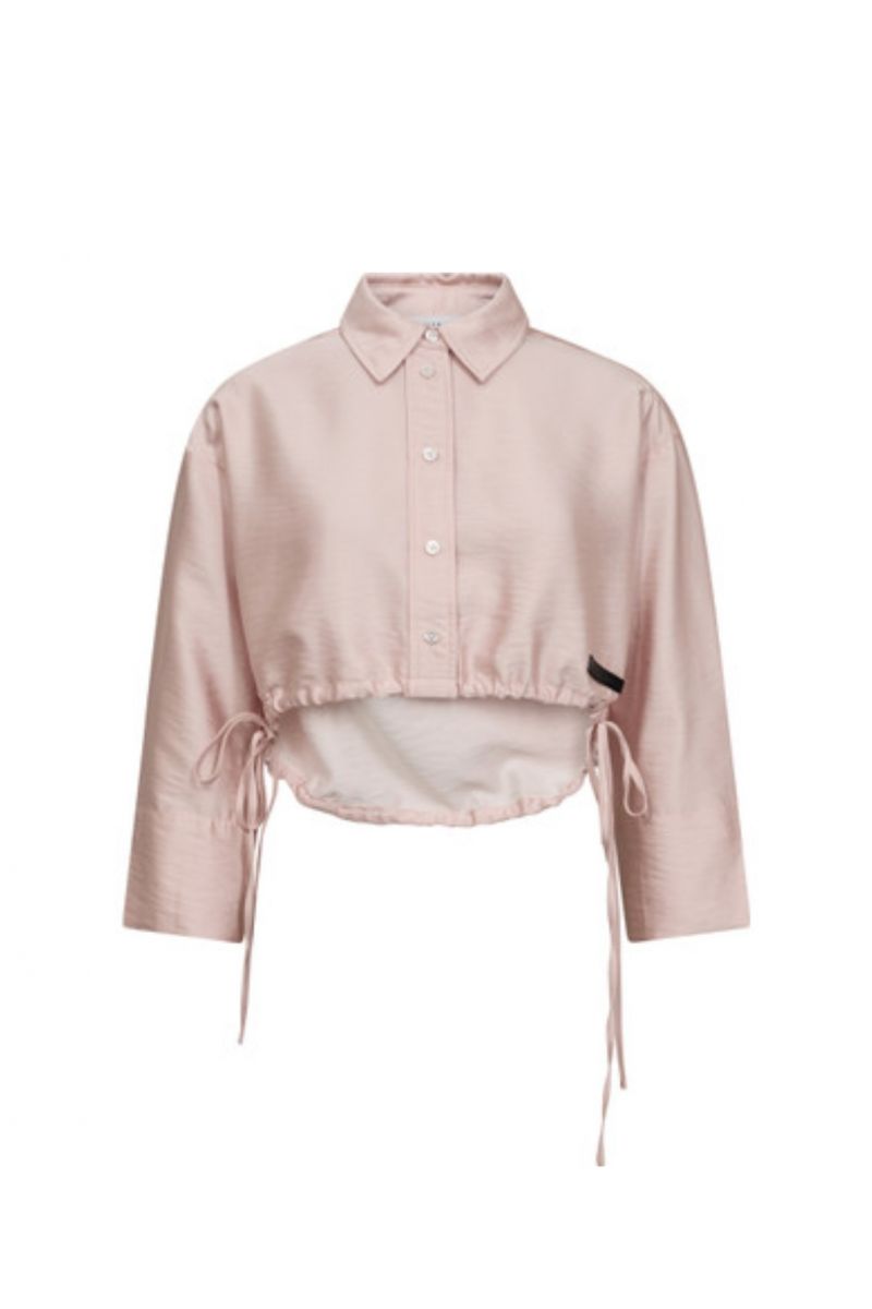 Haute L’amitié Breeze Crop Tie Shirt Rose HL10110