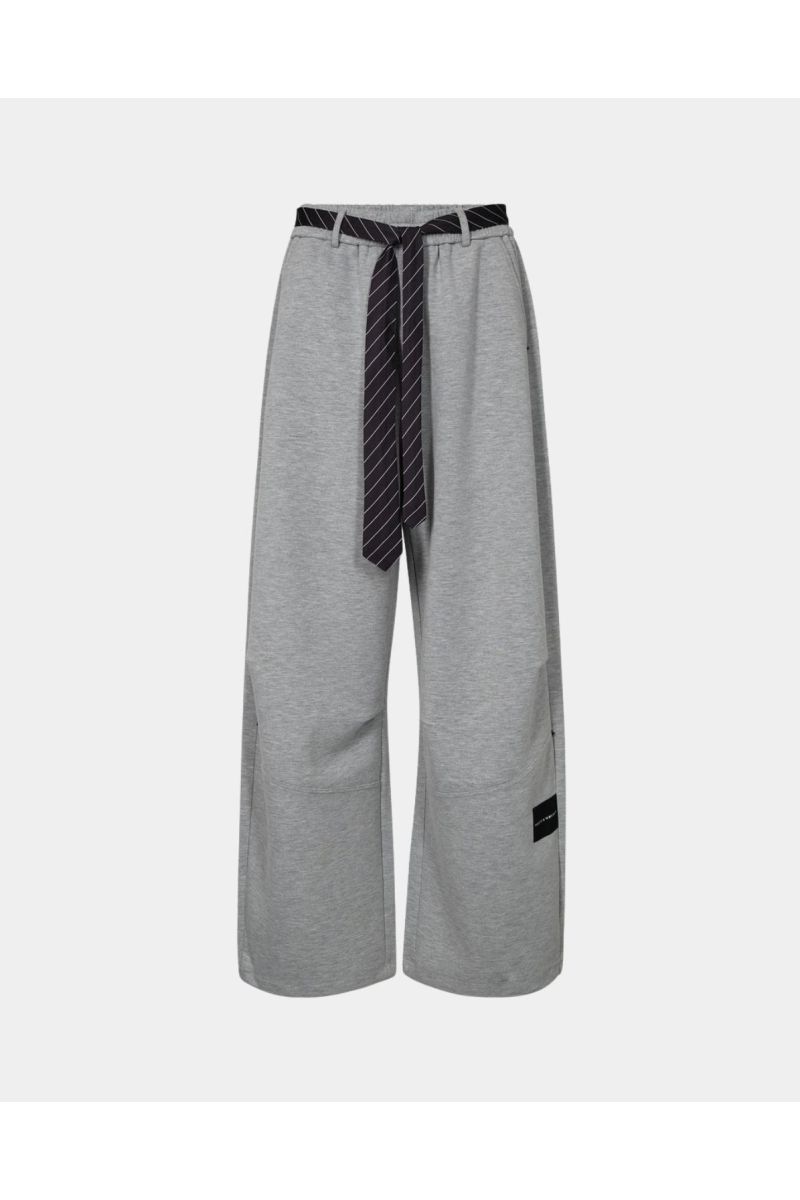 Haute L’Amitié Maxi Split Tie Pant Grey Melangé