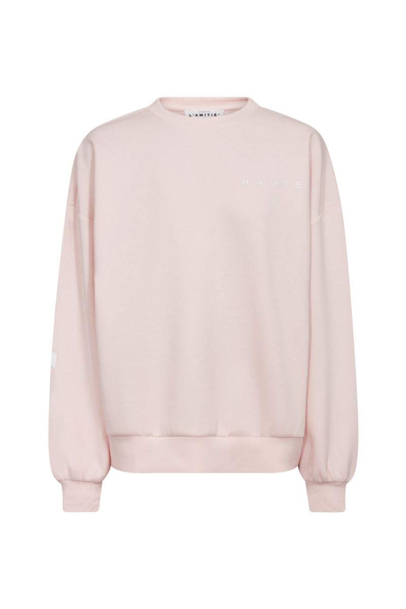Haute L'Amitié Maxi Split Logo Sweat Iced Rose 