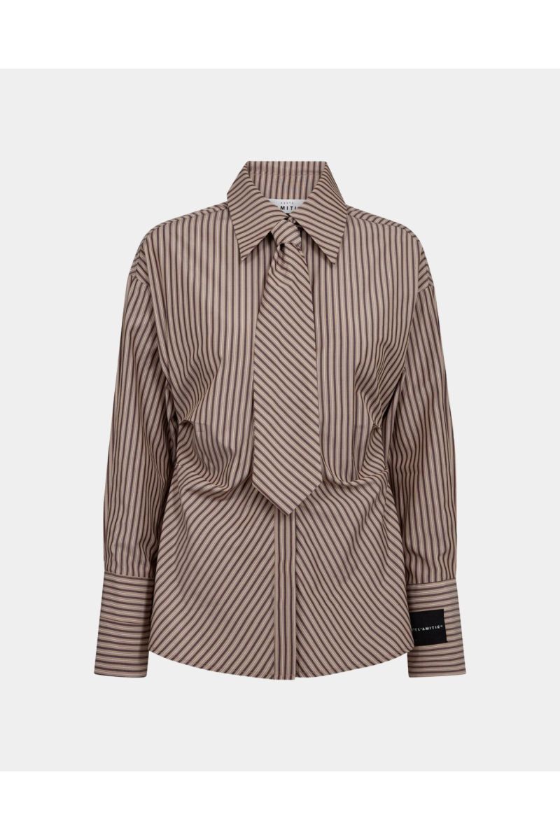 Haute L'amite Gemma Tie Stripe Shirt Dessert