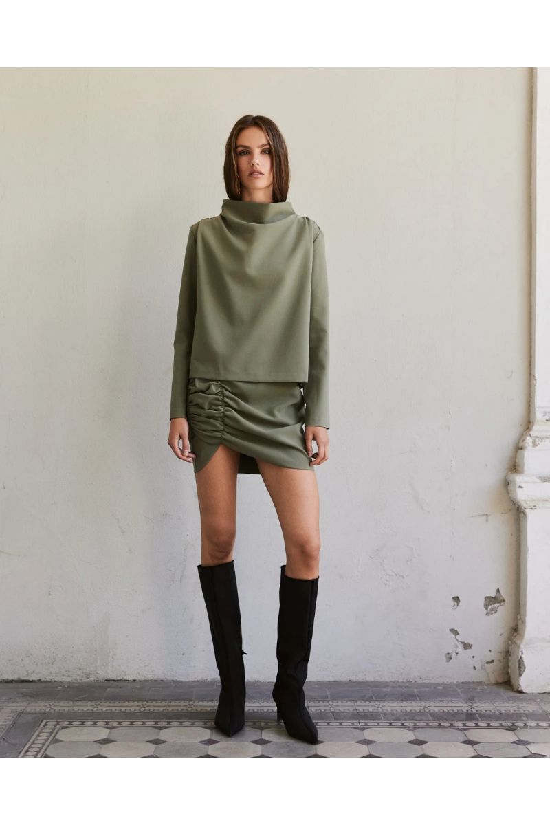 Iben Refined Mini Skirt Groen