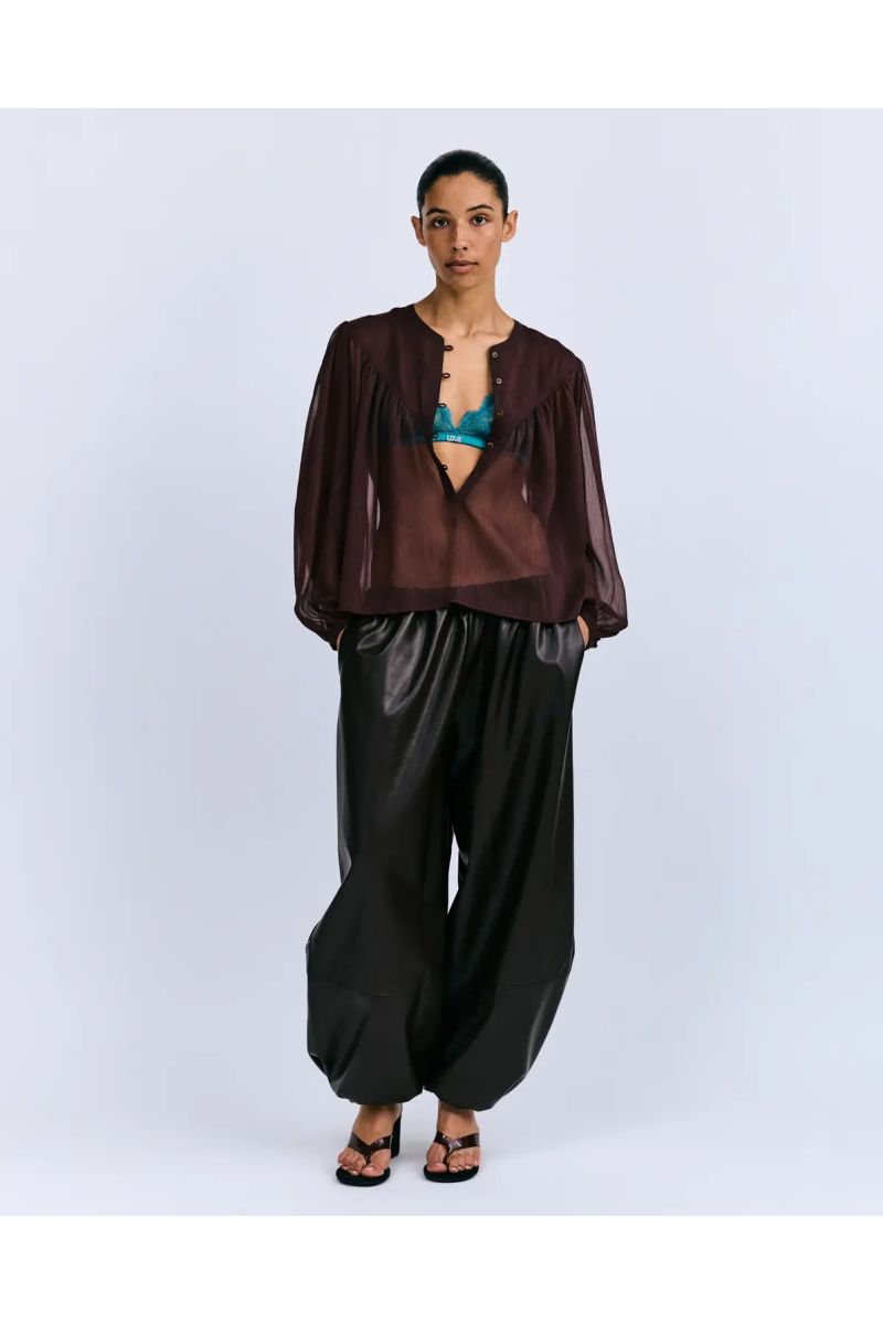 Love Stories Breeze Long Sleeve Shirt Dark Brown