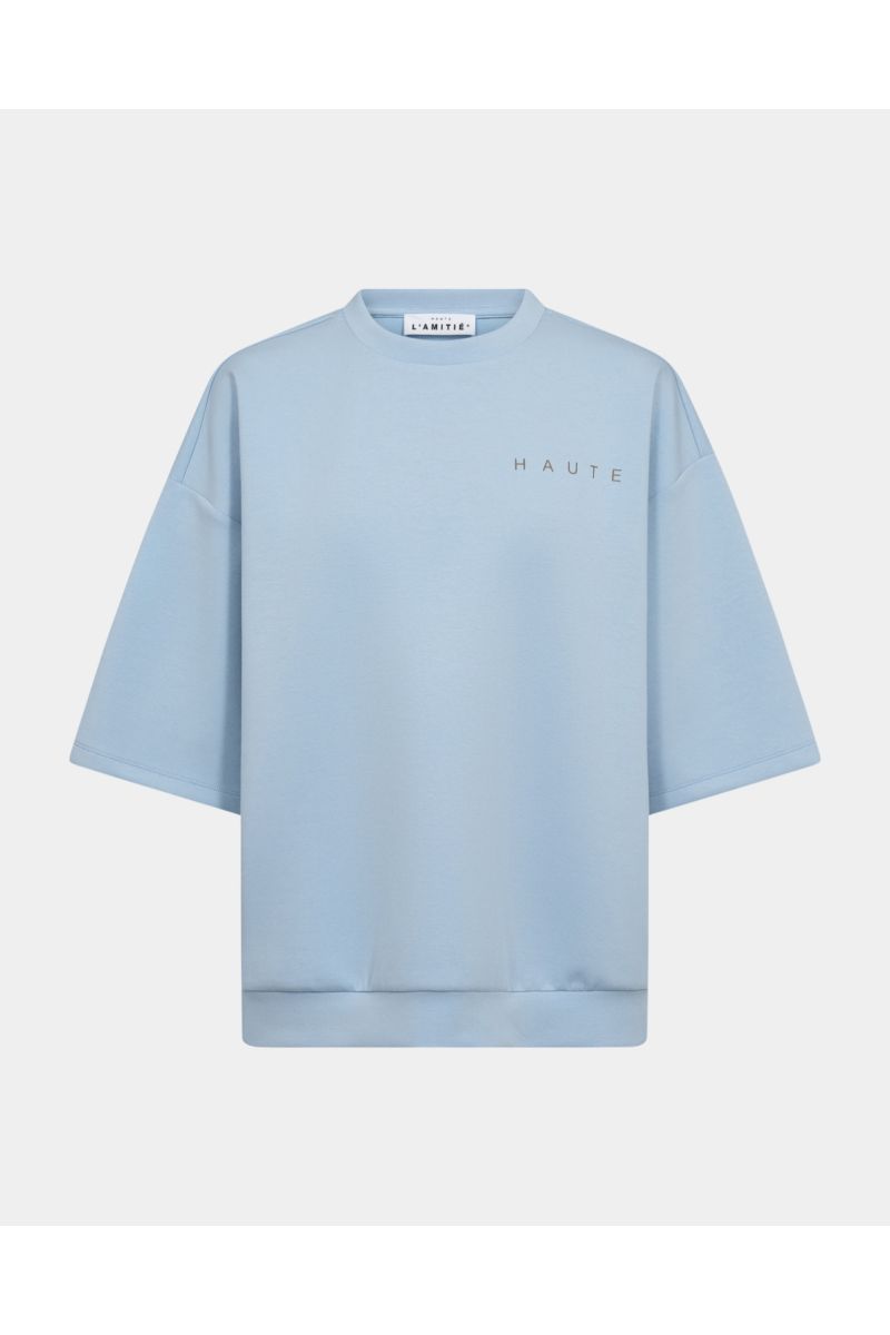 Maxi Split SS Logo Sweat Pale Blue