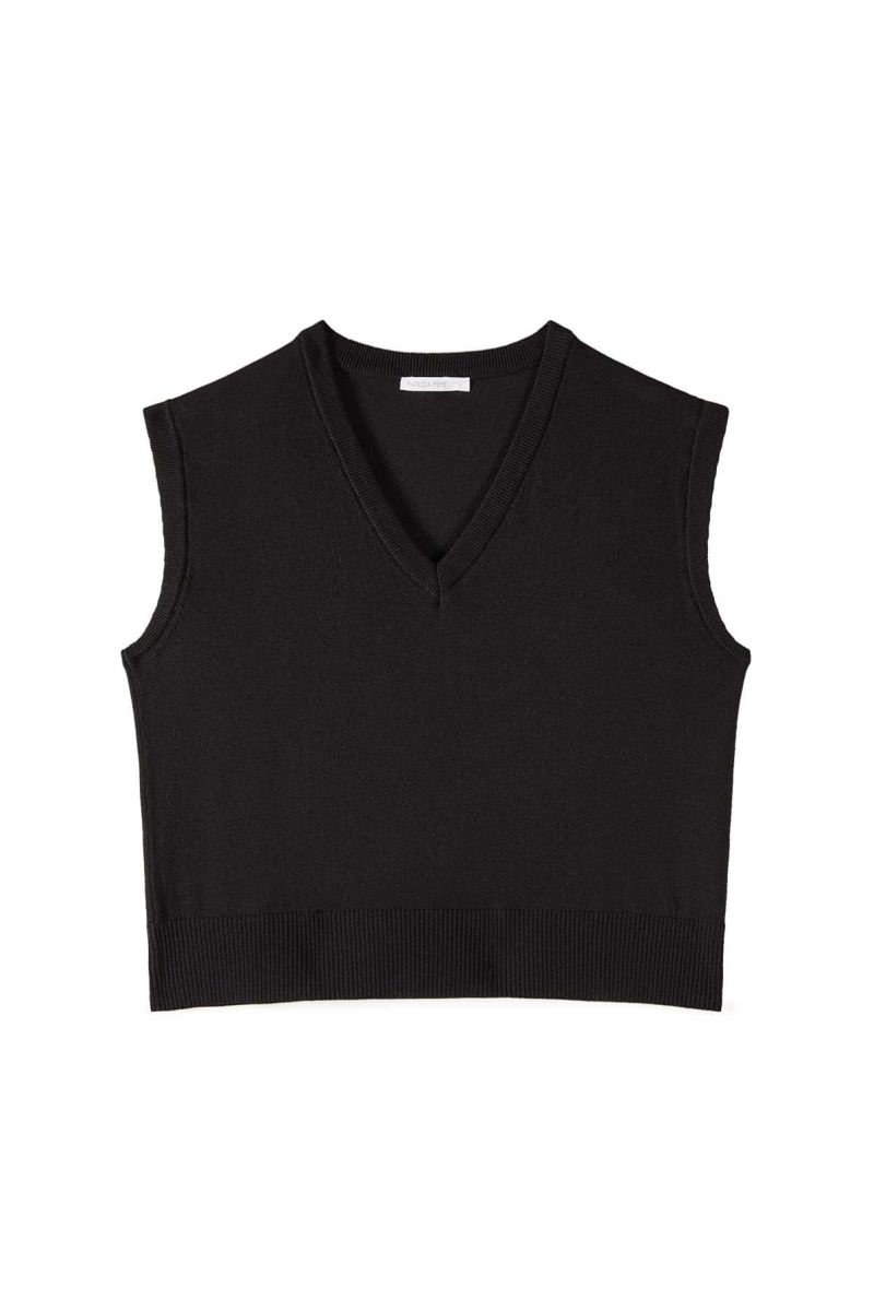 Patrizia Pepe Gilet Zwart 1K1006 K318