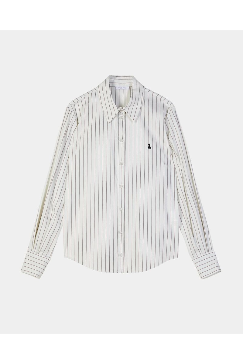 Patrizia Pepe Striped Blouse Logo Grijs
