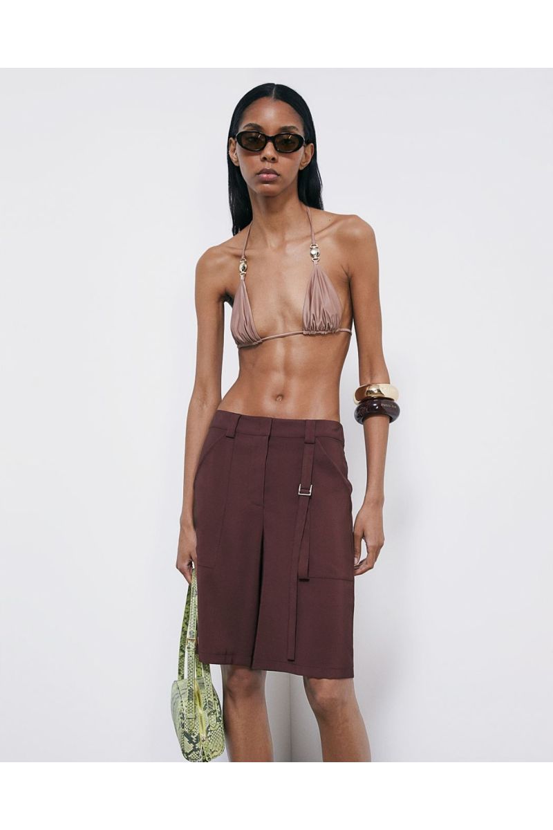 Patrizia Pepe Bermuda Broek Bruin