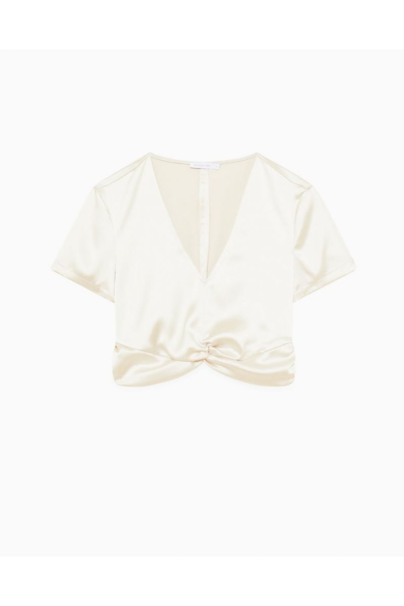 Patrizia Pepe Camicia Top Ivory 2C1591 A563