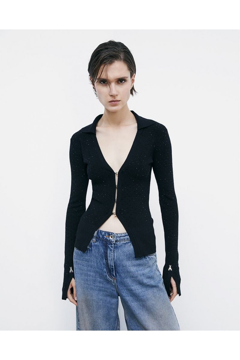Patrizia Pepe Cardigan Zwart Diepe V