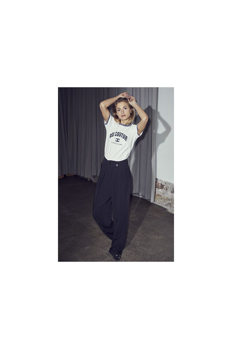 Co'Couture Edge Tee White