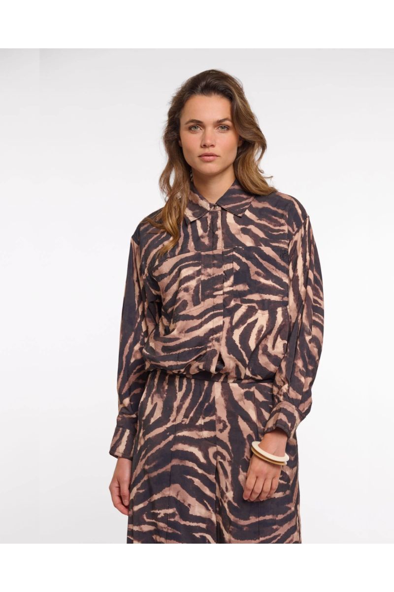 Rino&Pelle Auda Blouson Jacket Brown Zebra 