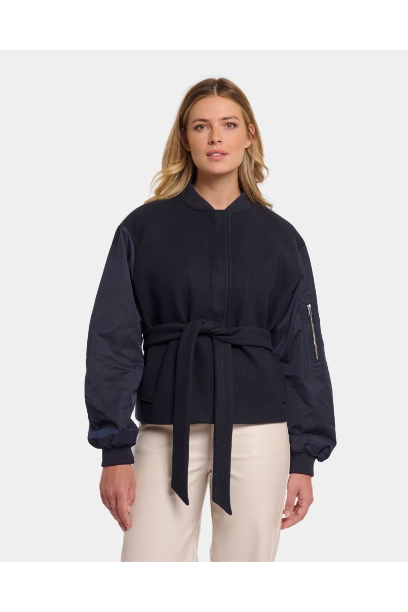 Rino&Pelle Bona Bomber Sleeve Jacket Dark Navy