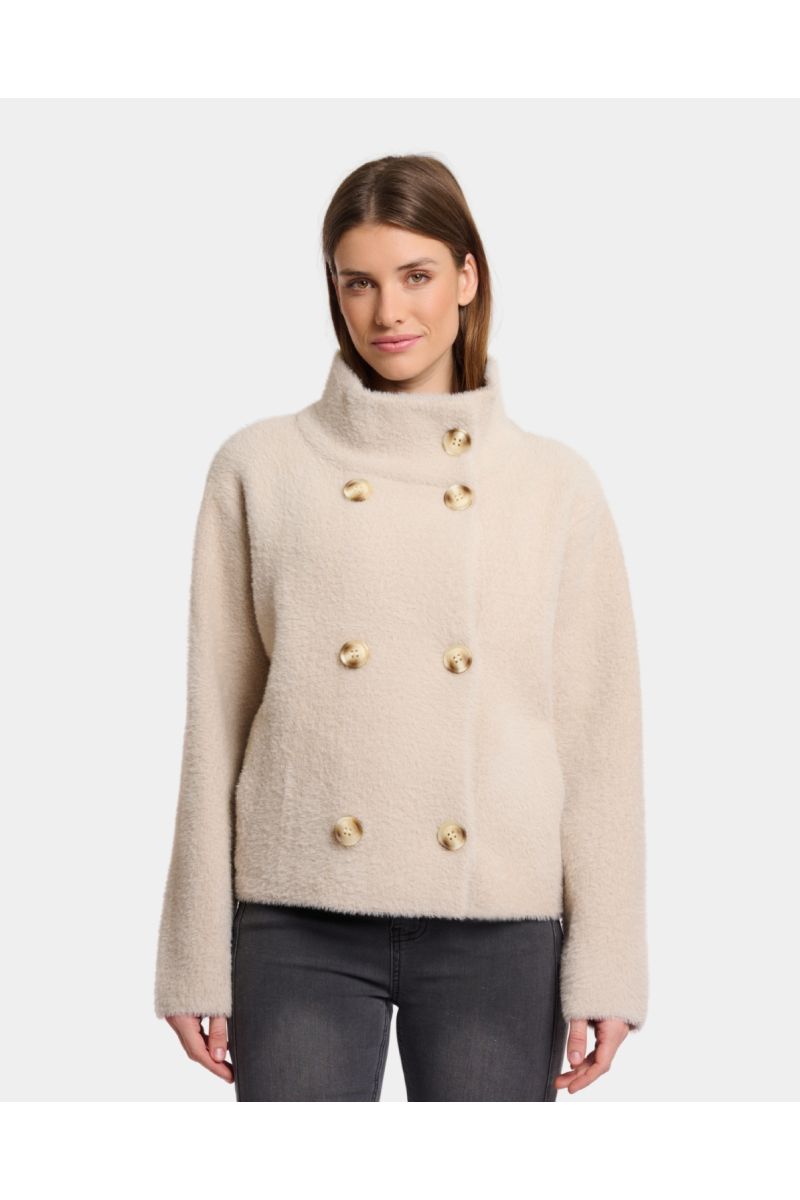 Rino&Pelle Beth Short Double Breasted Jacket Stone
