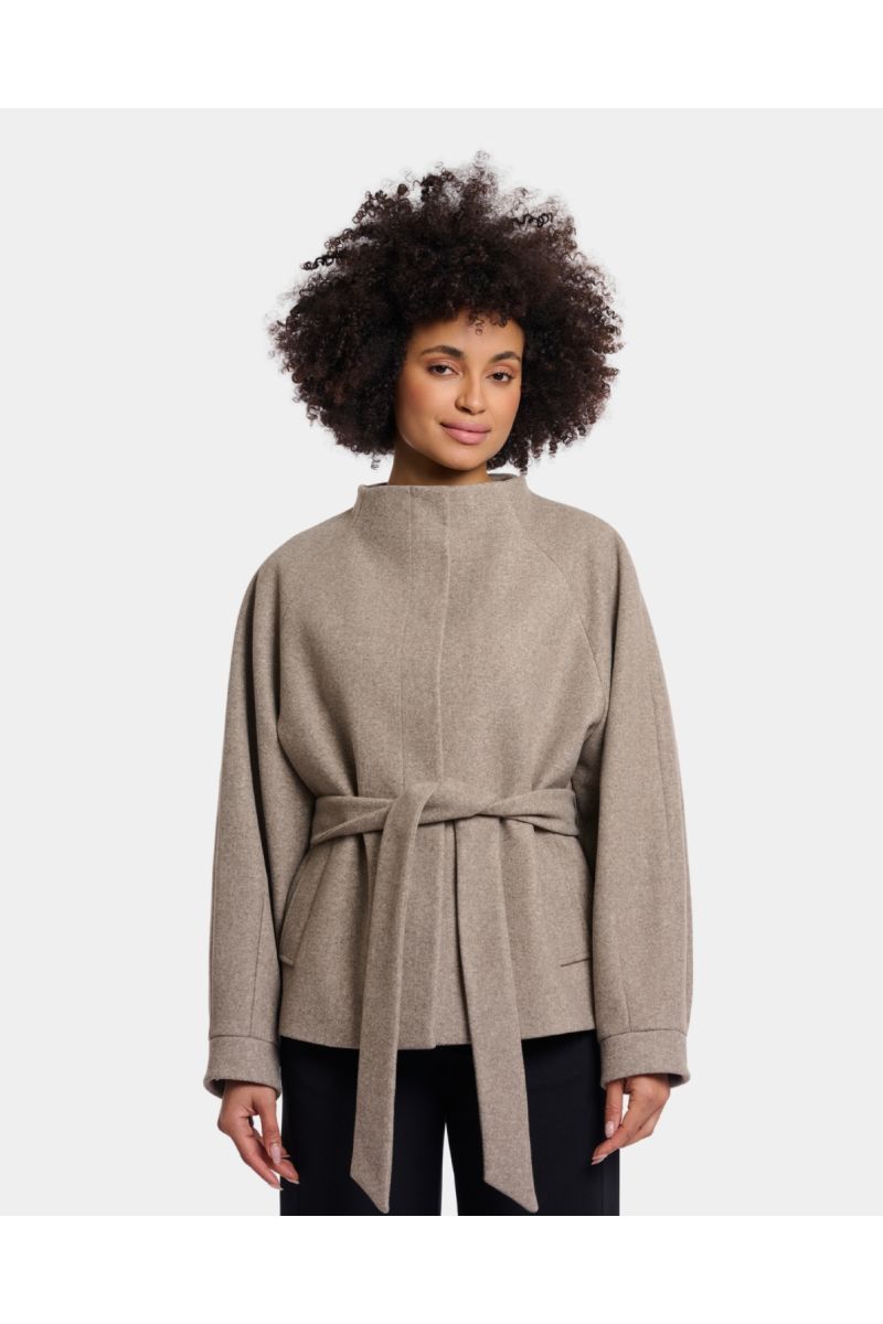 Rino&Pelle Cornelia Toffee Melange korte jas