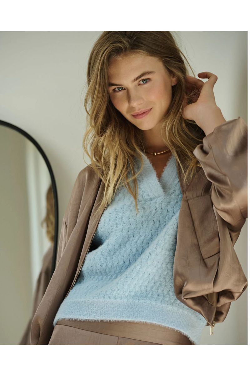 Rino&Pelle Flore Bomber Jacket Slate Bark