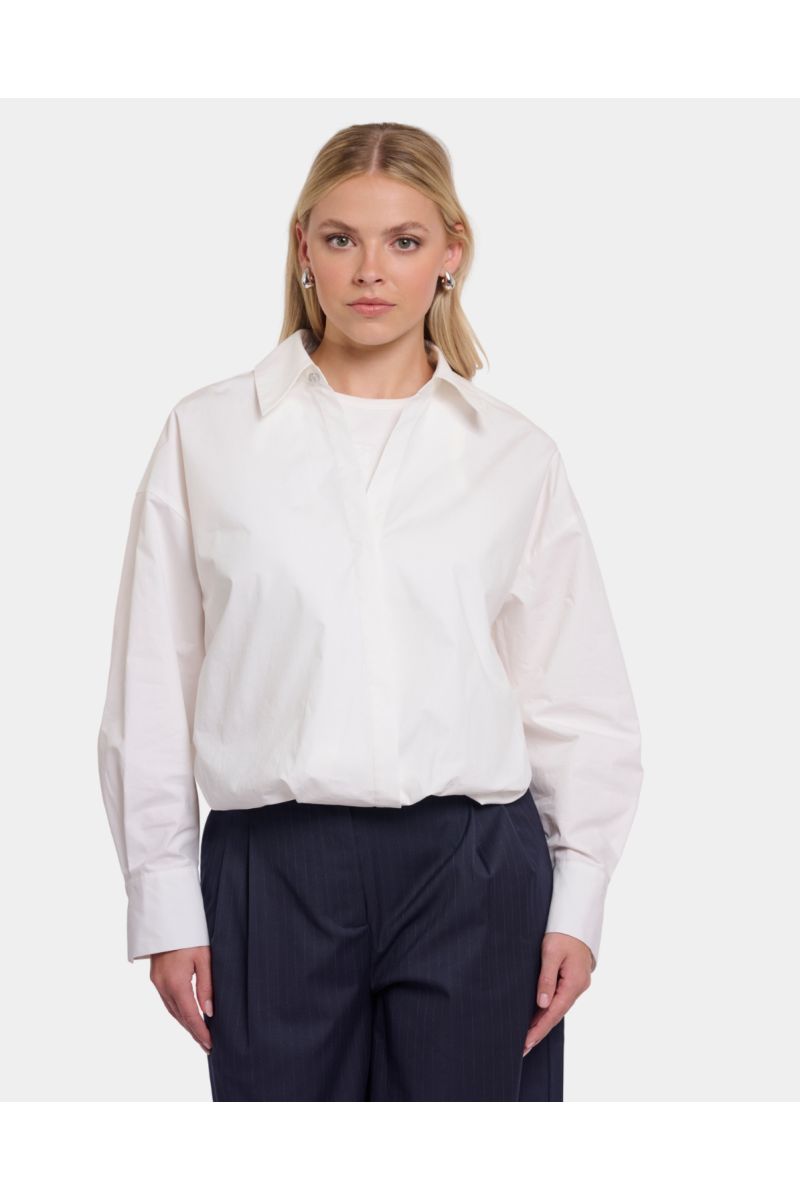 Rino&Pelle Nio Wrap Blouse White with innertop