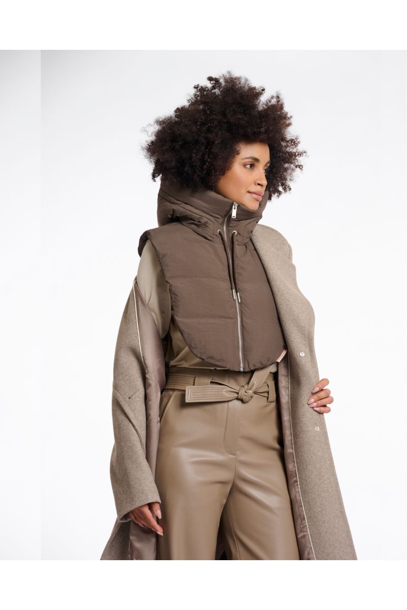 Rino&Pelle Tabita Padded Bib Dark Toffee-O.S