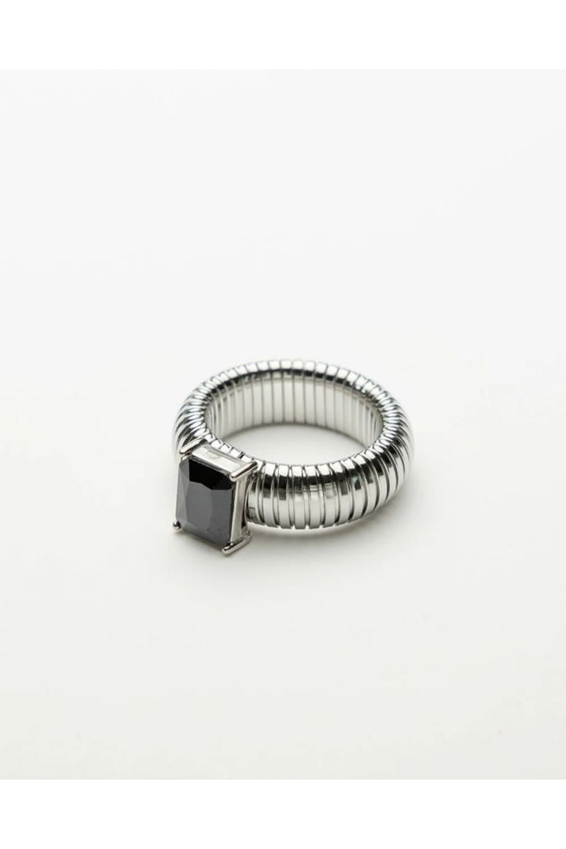 Bow19details Sahara Ring Black CZ Silver 