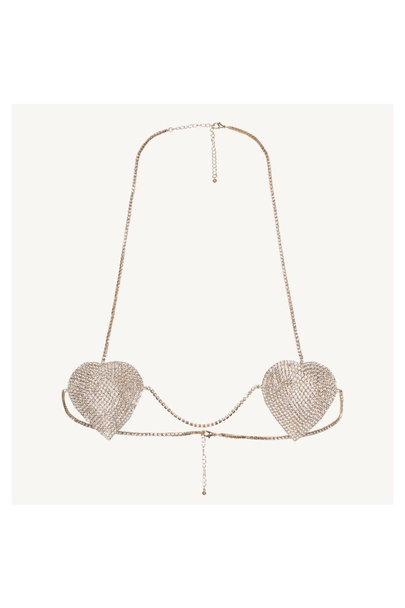 Love Stories Metallic Bralette Chain Gold-O.S