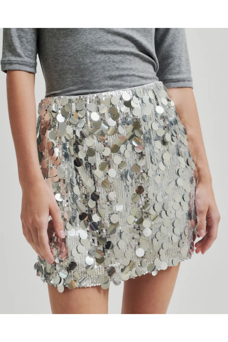 Second Female Audra Short Skirt Zilver