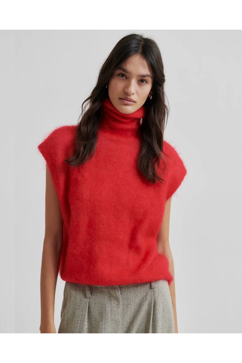 Second Female Anneleen Knit Vest Goji Berry