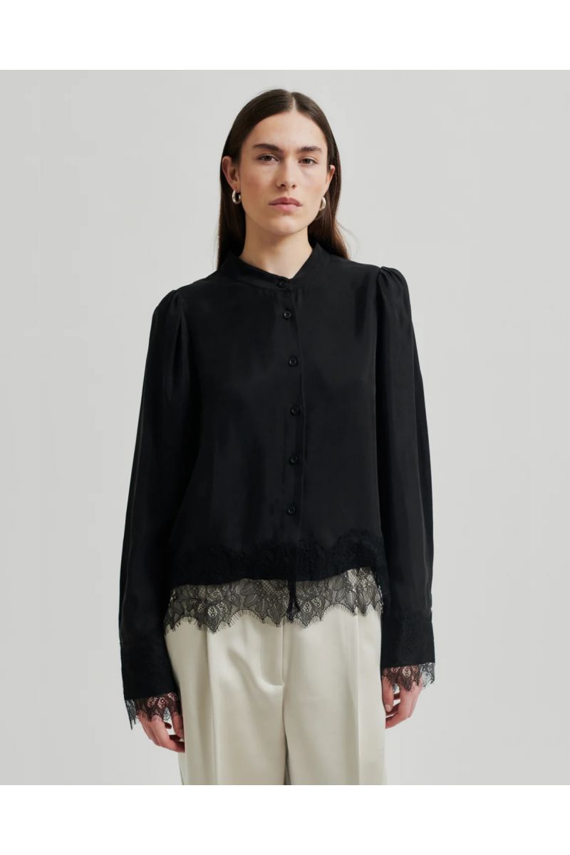 Second Female Esmae Lace Shirt Black
