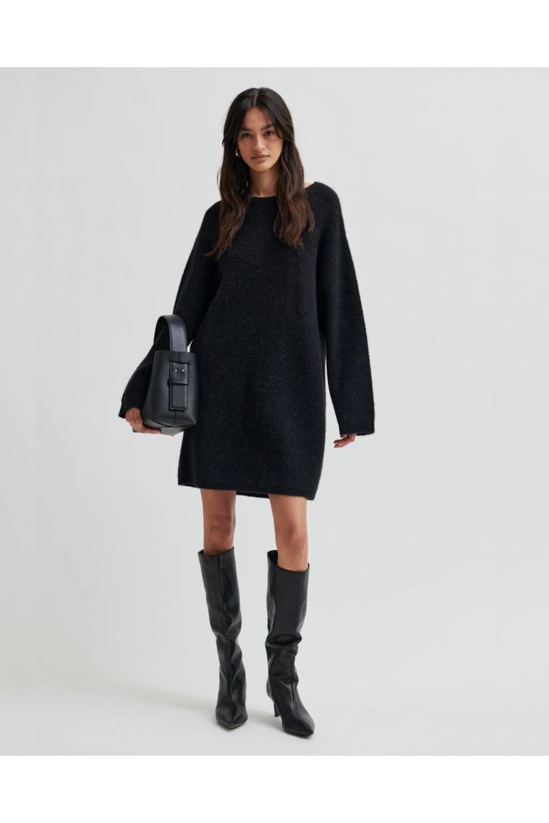 Second Female Gabby Knit Dress Black