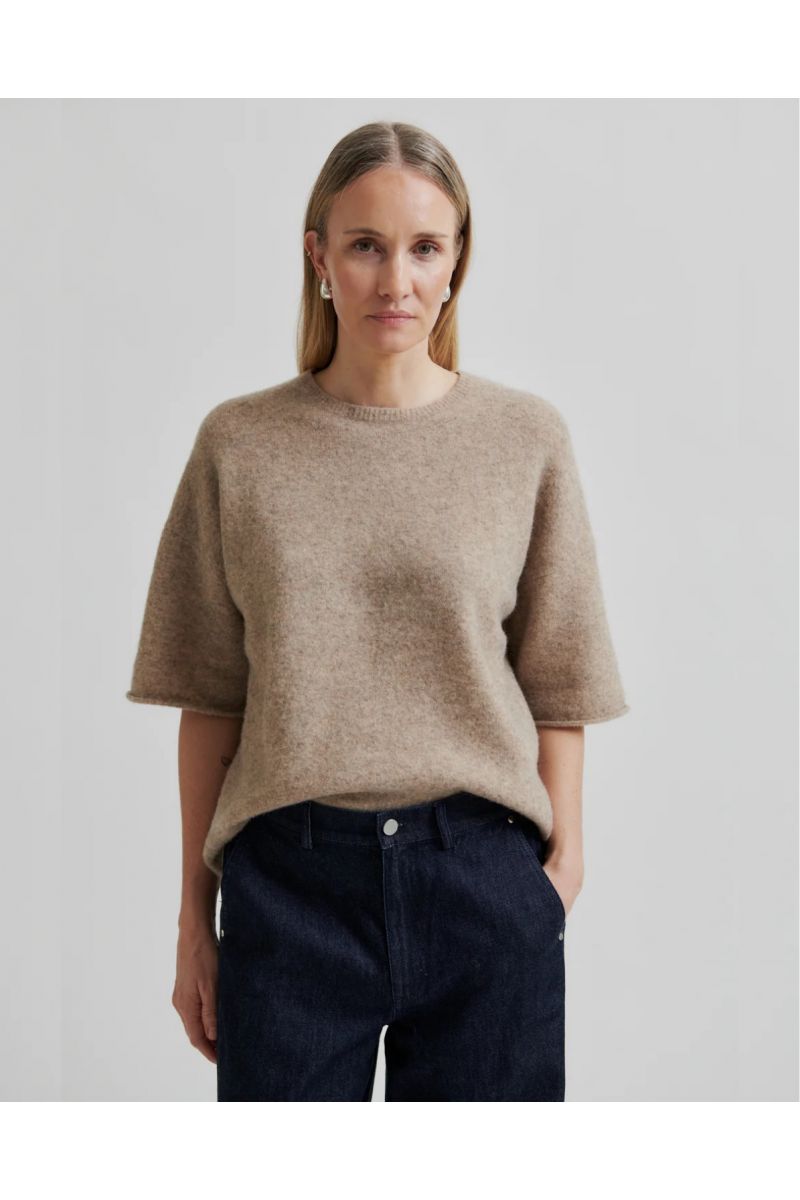 Second Female Selana Knit O-Neck Camel 
