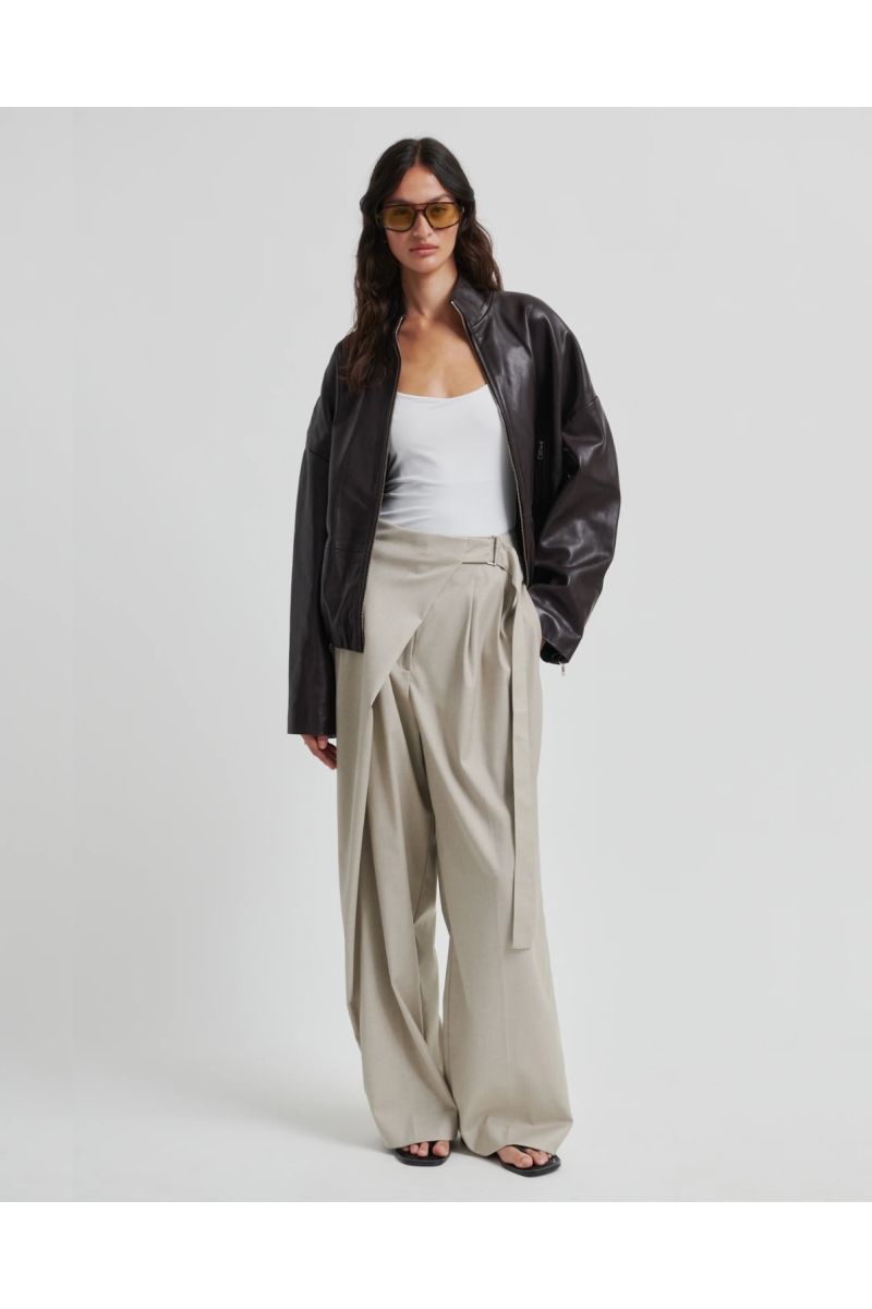 Second Female Sharo Wrap Trousers Roasted Cashew