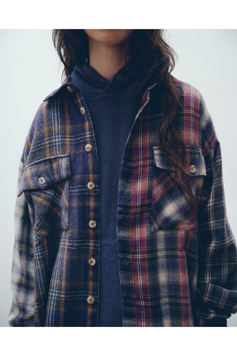 The Tales Cut Off Patchwork Check Multi color