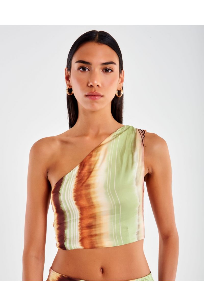 Vicolo  One Shoulder Top Ivory TD2843