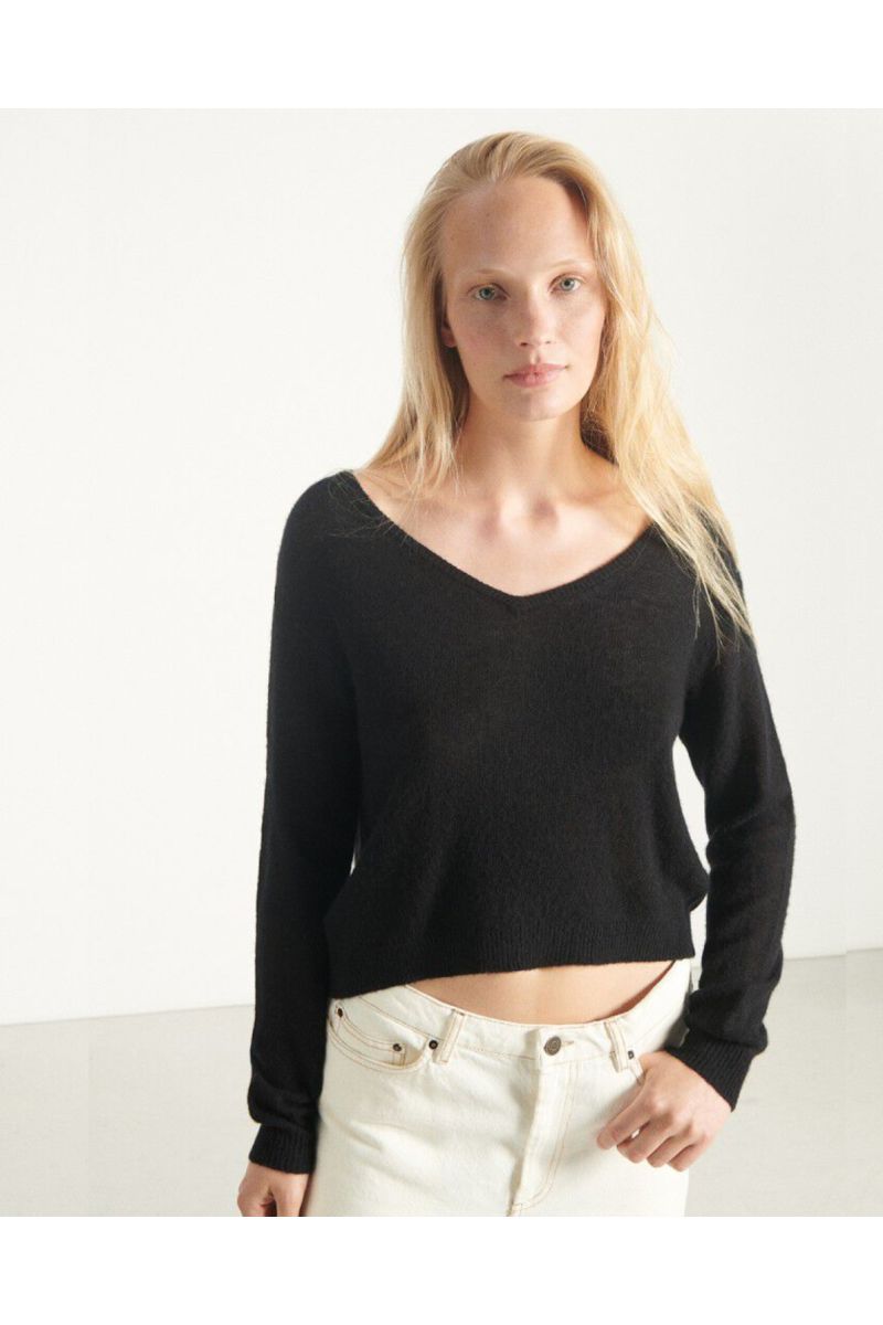 American Vintage Dumy Trui  Zwart DUM18AH25