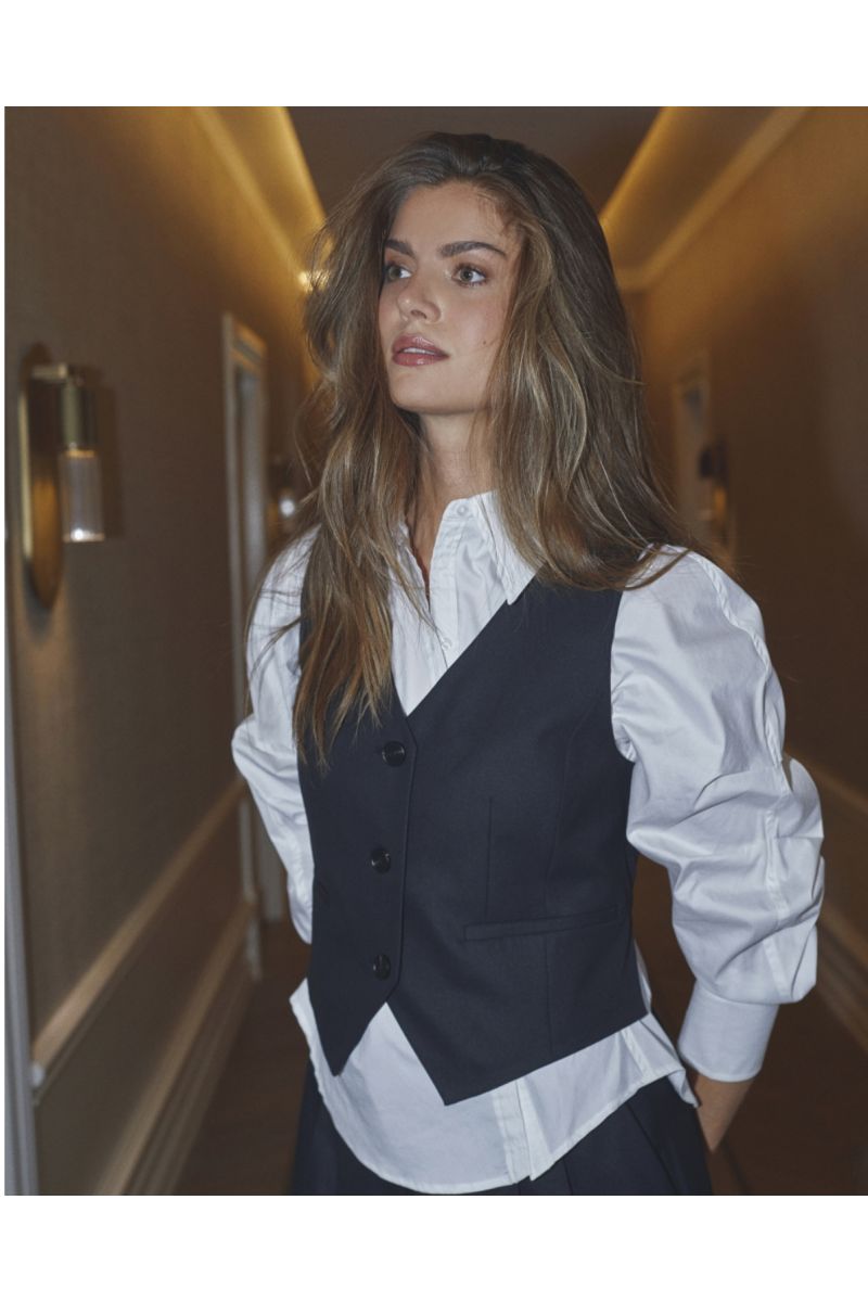 

Co'Couture SibelleCC Open Back Vest Zwart

