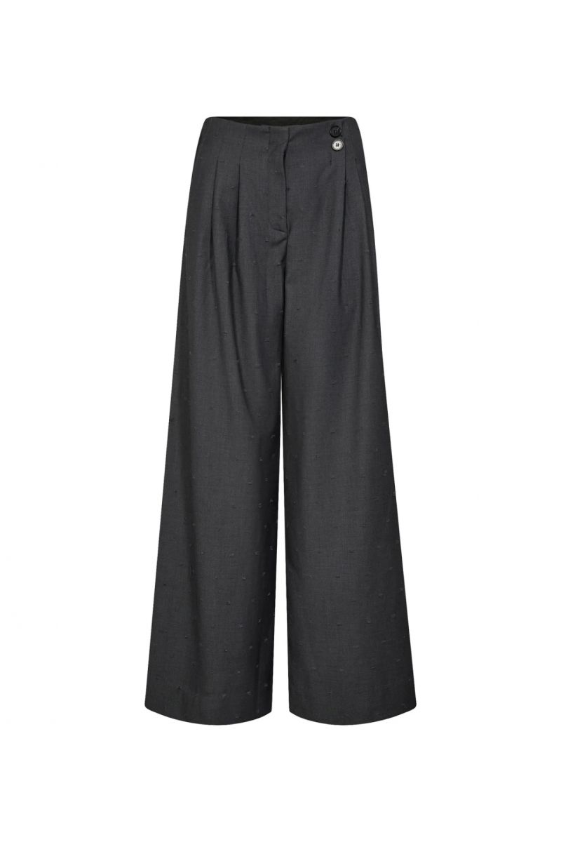 Co'Couture Saga Pleat Trousers Grey
