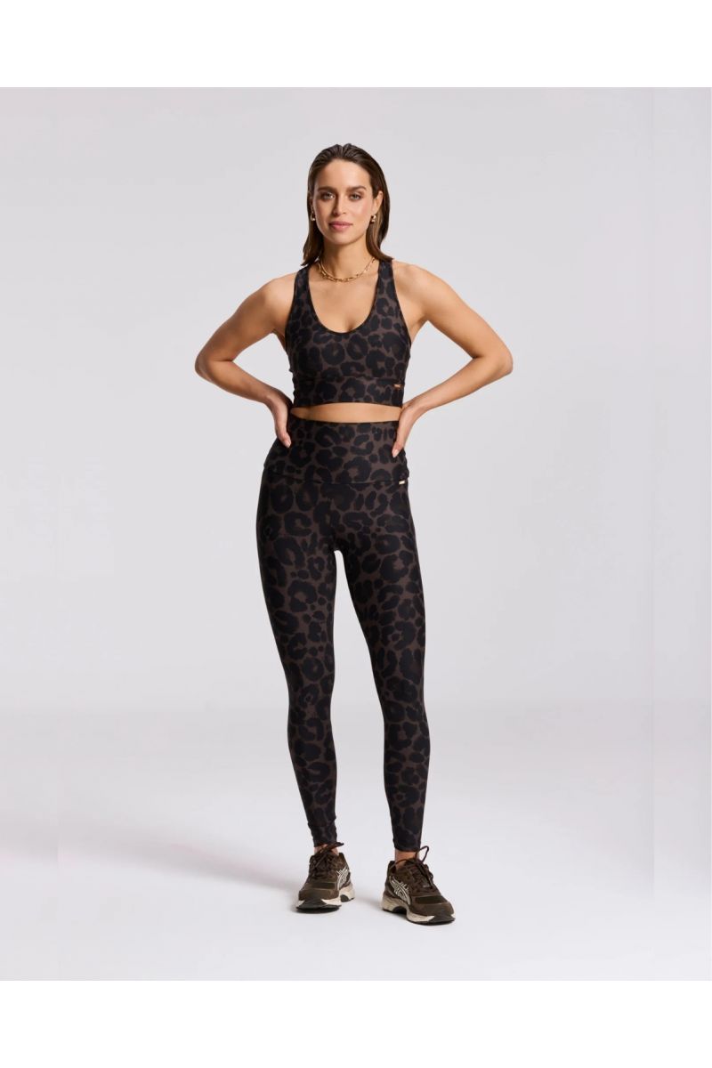 Deblon Classic High Waistband Legging Leo Cacao