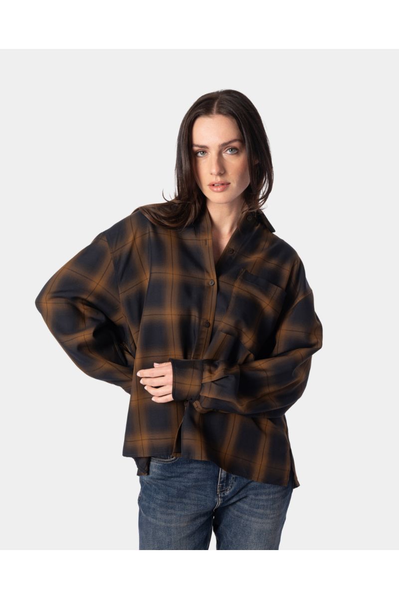 Elias Rumelis Perla Galaxy Rust Check blouse