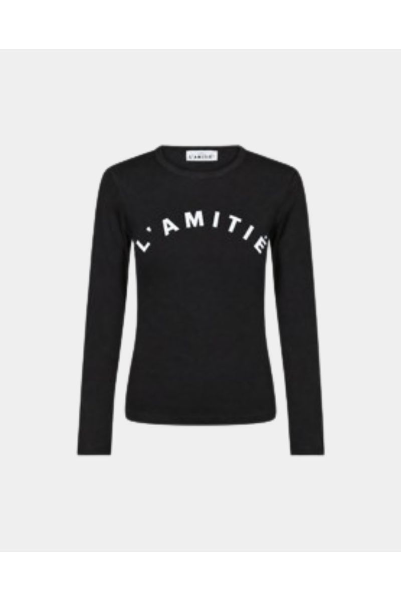 Haute L’Amitié Clean LS Logo Tee Black