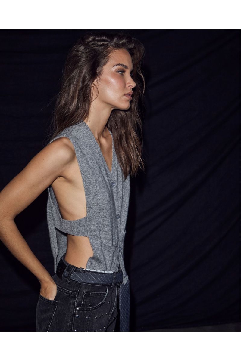 Haute L’Amitié Duke Cut Vest Grey Melangé
