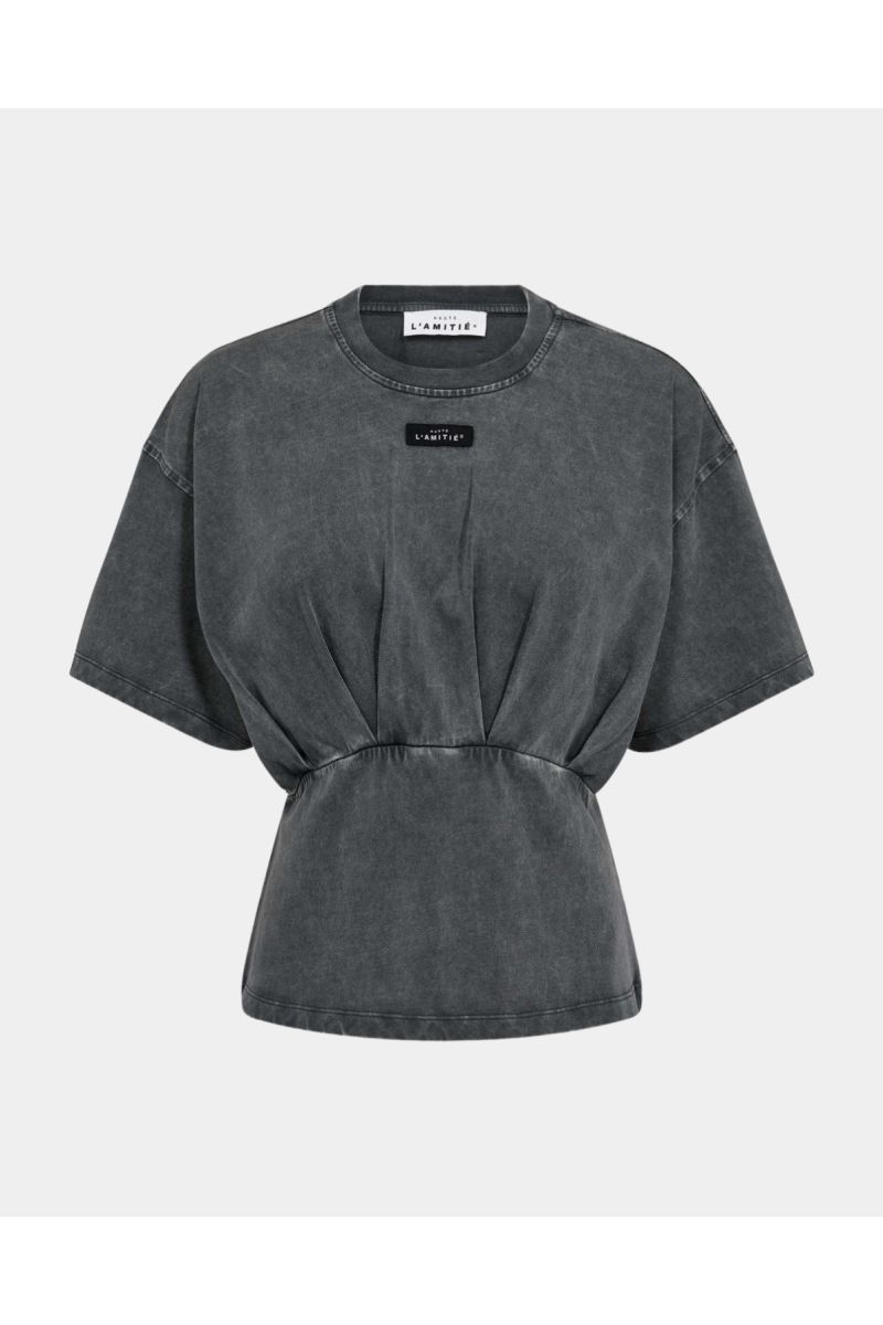 Haute L'Amitié Romie Acid Pleat Tee Grijs