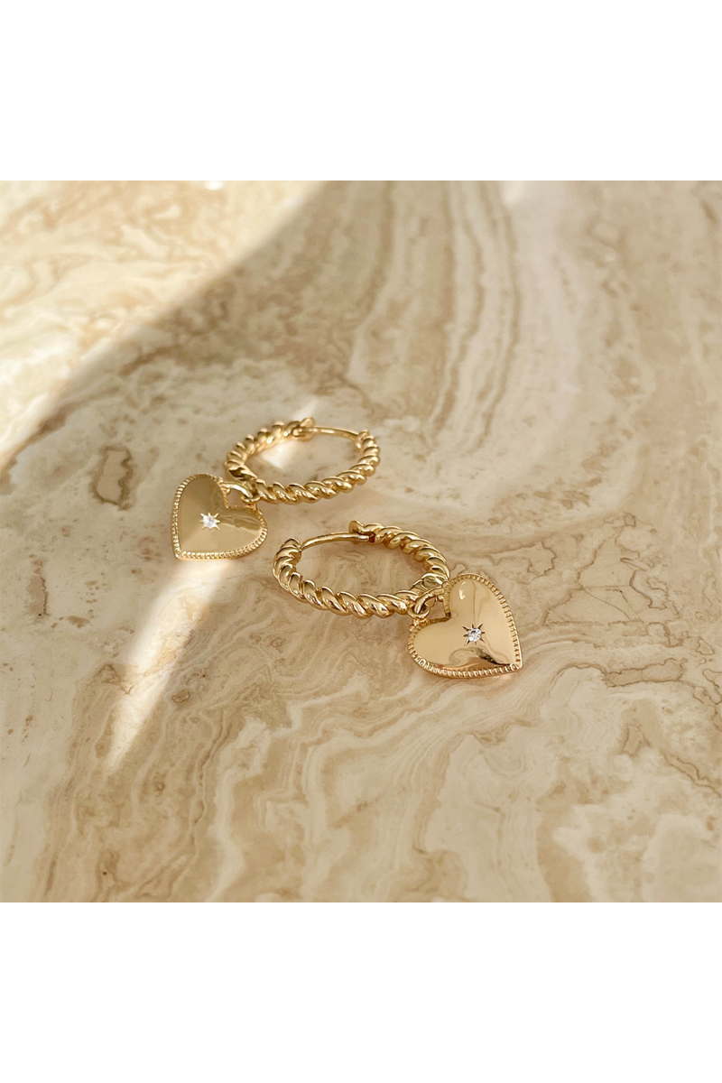 24Kae Earrings Heart Shaped 42404Y