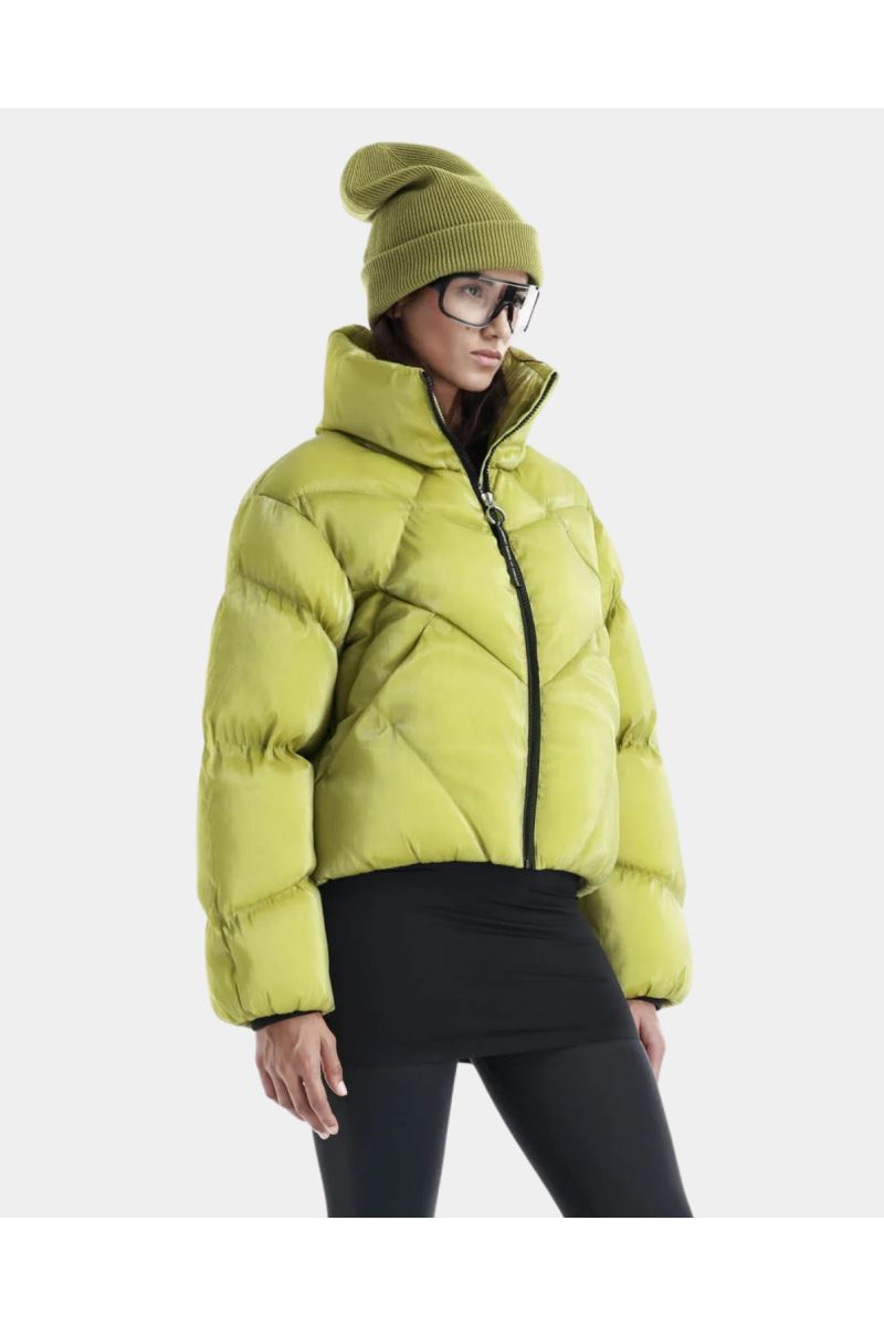 Krakatau NEBULA Short Puffer Jacket Wild Lime