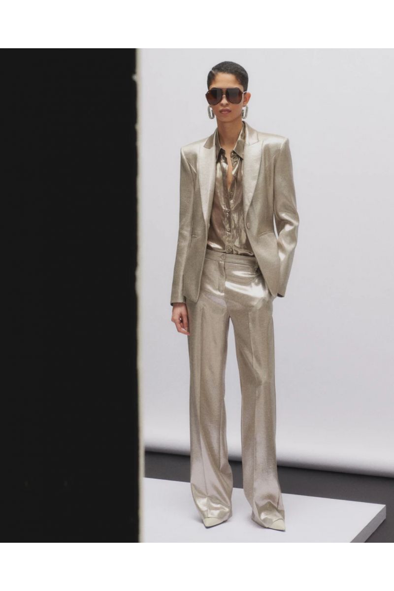 Patrizia Pepe Low-waisted crepe satin pants