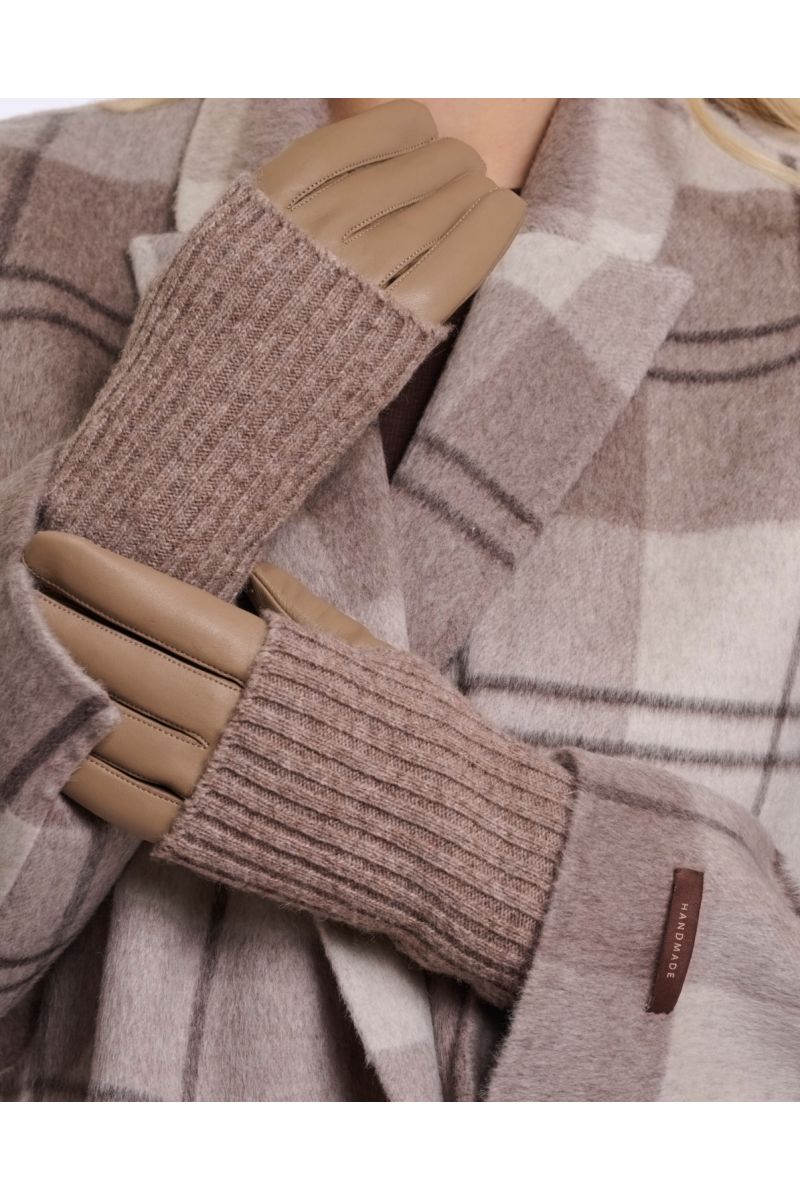 Rino&Pelle Infinity Leather Gloves Taupe 
