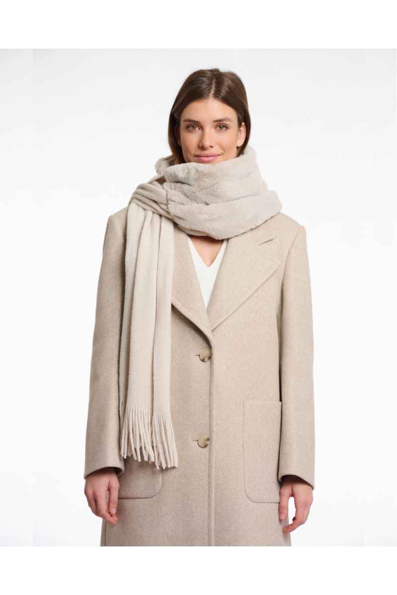Rino&Pelle Vlien Knitted Scarf Birch-O.S