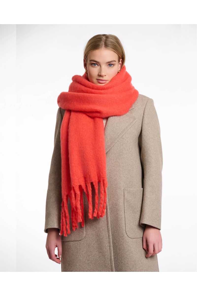 Rino&Pelle Gella Scarf Bright Coral-O.S