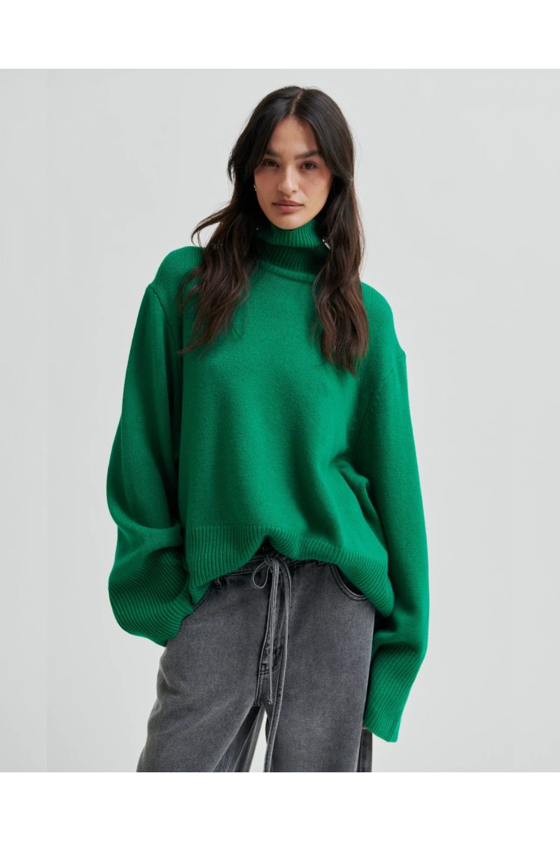 Second Female Alpha Knit T-Neck Green