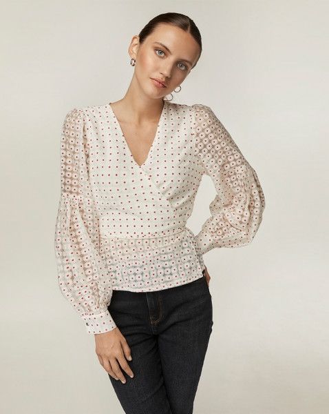 Freebird Top Ailys Rood Wit