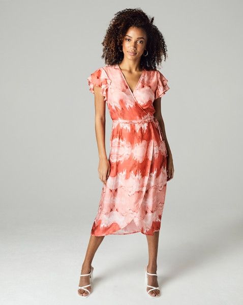Freebird Rosy Midi Jurk Rood